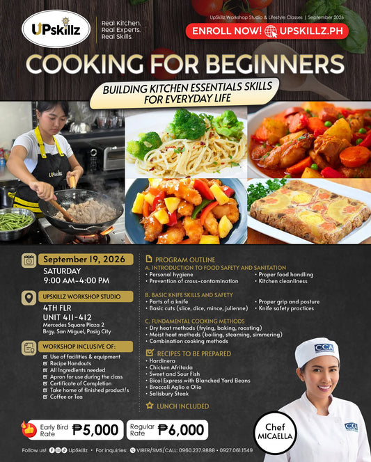 Cooking for Beginners at Upskillz - Sept 19