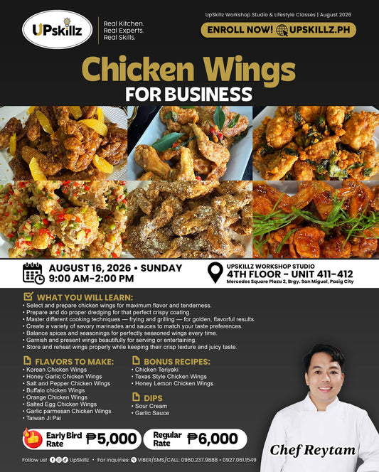 Chicken Wings Cooking Class for Business - Aug 16