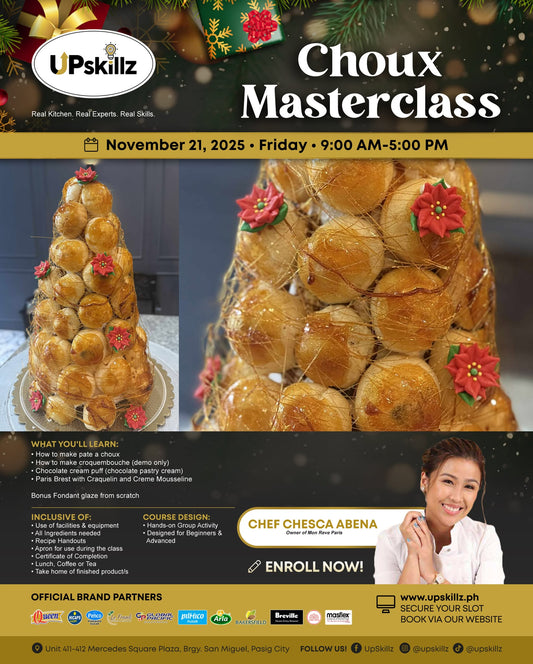 Choux Pastry Masterclass | UpSkillz Pasig – Learn French Cream Puffs
