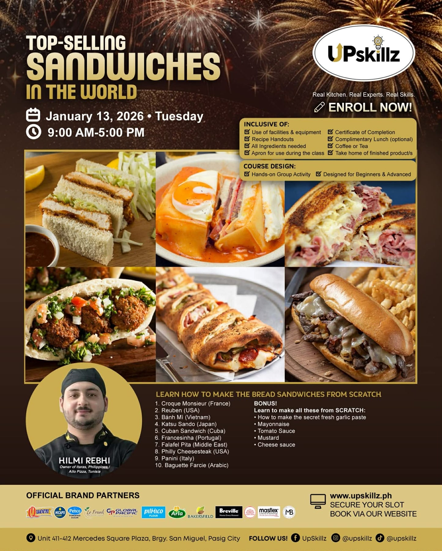 Sandwich Making Workshop: Top-Selling Sandwiches from Around the World